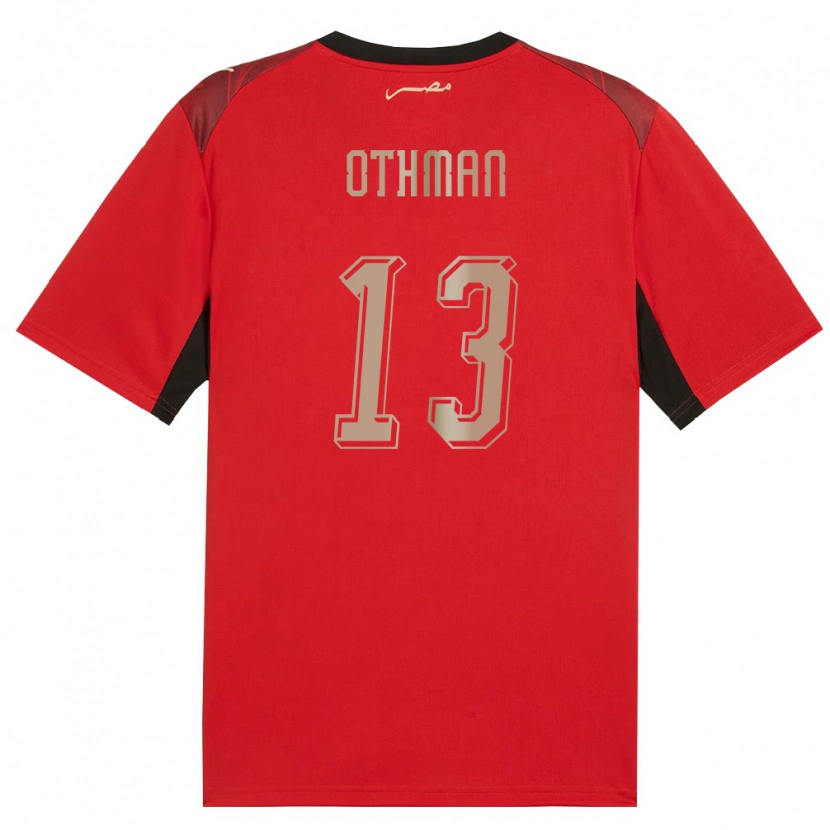Danxen Dámské Egypt Youssef Othman #13 Červená Černá Zlatá Domů Hráčské Dresy 26-28 Dres