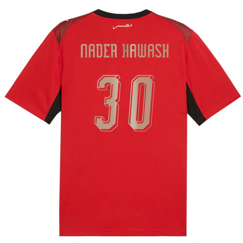 Danxen Dámské Egypt Ahmed Nader Hawash #30 Červená Černá Zlatá Domů Hráčské Dresy 26-28 Dres