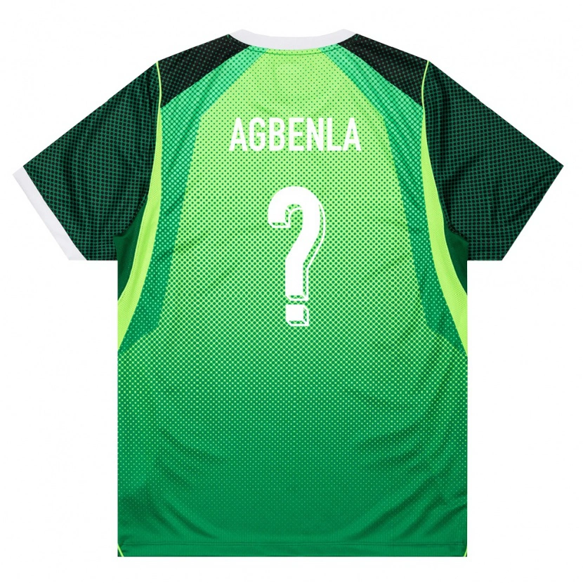 Danxen Dámské Nigérie Oreoluwa Agbenla #0 Zelená Bílá Domů Hráčské Dresy 26-28 Dres