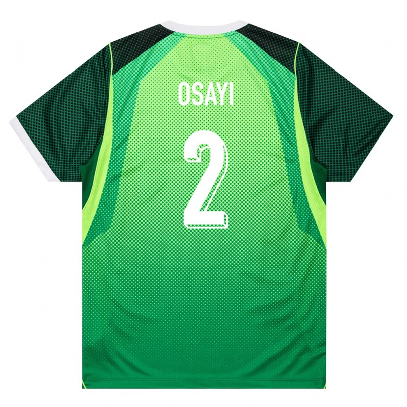 Danxen Dámské Nigérie Bright Osayi-Samuel #2 Zelená Bílá Domů Hráčské Dresy 26-28 Dres