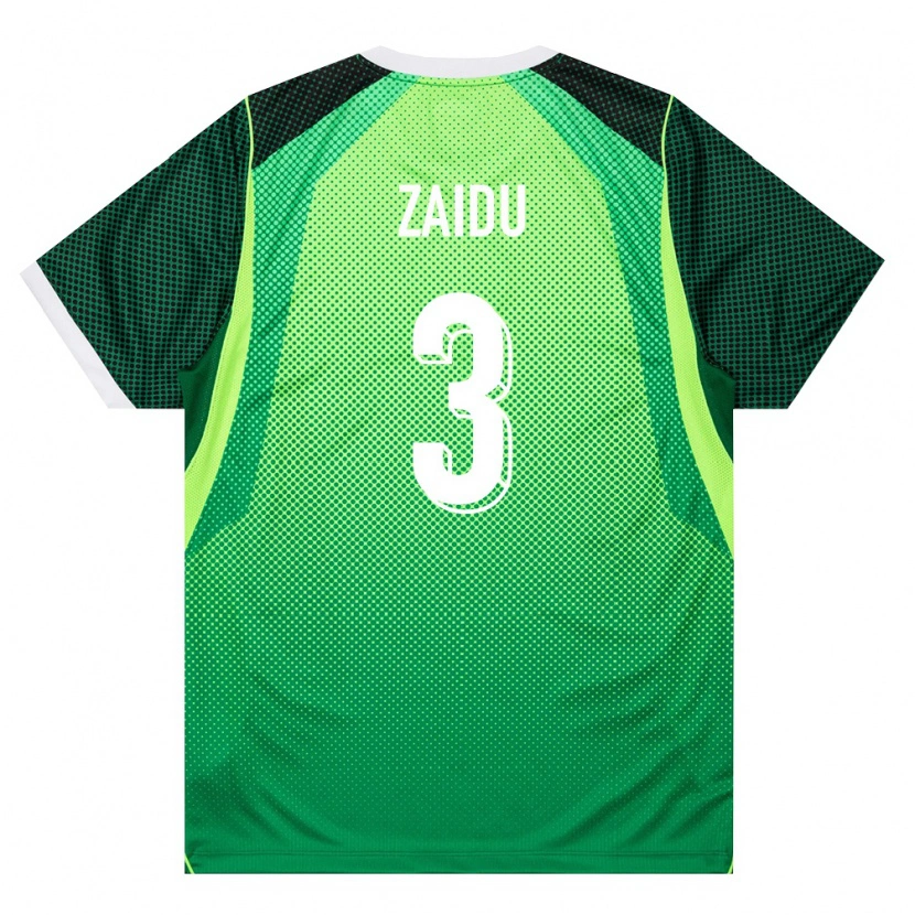 Danxen Dámské Nigérie Zaidu Sanusi #3 Zelená Bílá Domů Hráčské Dresy 26-28 Dres