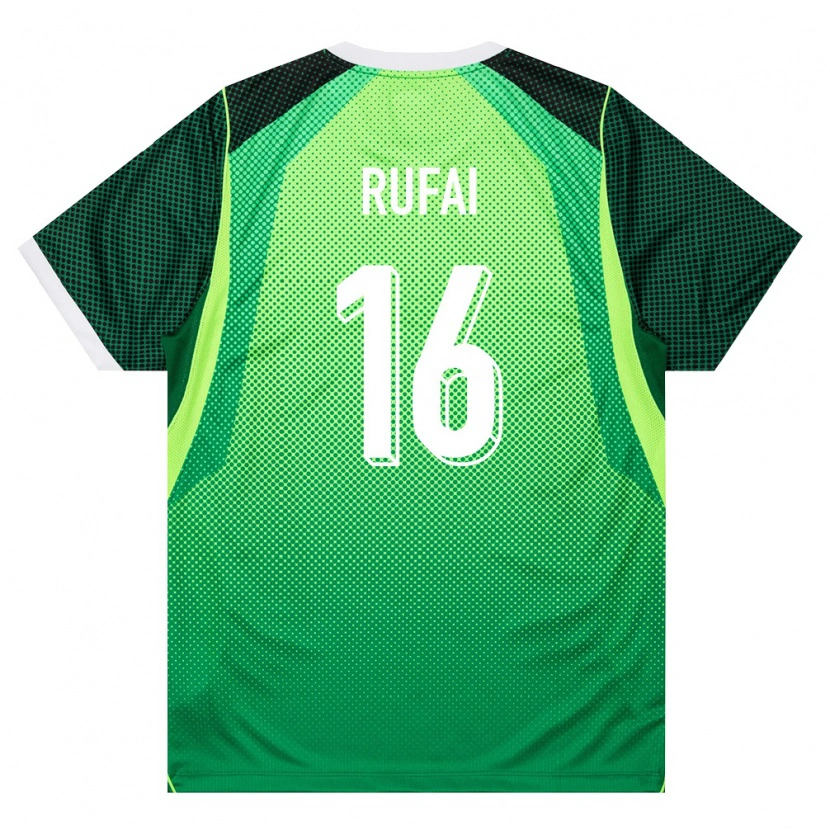 Danxen Dámské Nigérie Abubakar Rufai #16 Zelená Bílá Domů Hráčské Dresy 26-28 Dres