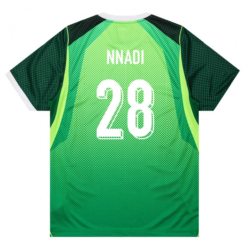 Danxen Dámské Nigérie Tochukwu Nnadi #28 Zelená Bílá Domů Hráčské Dresy 26-28 Dres