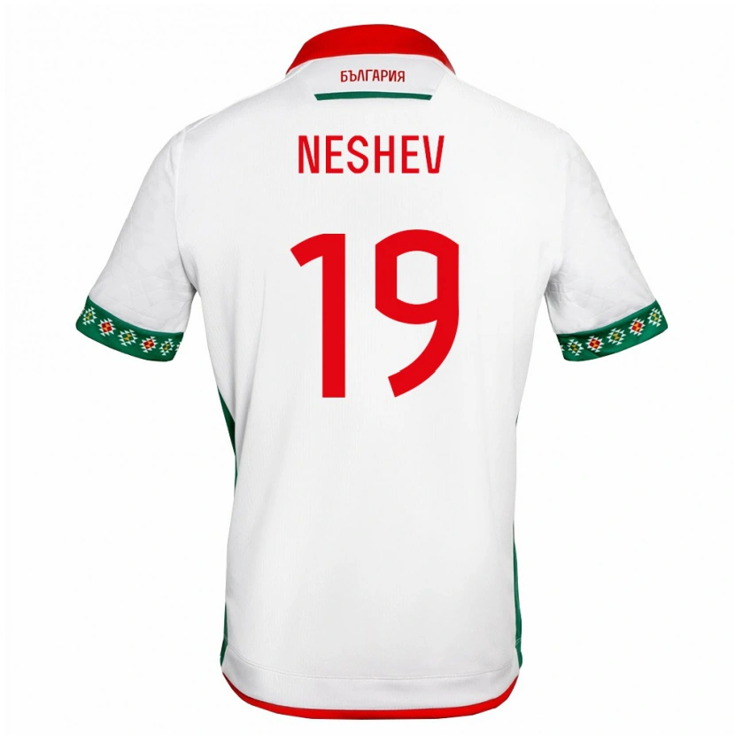 Danxen Dámské Bulharsko Andrey Neshev #19 Bílá Zelená Červená Domů Hráčské Dresy 26-28 Dres