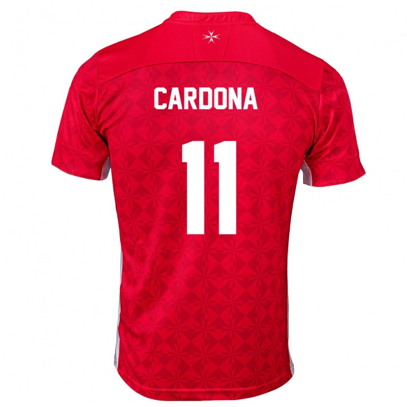 Danxen Dámské Malta Irvin Cardona #11 Červená Bílá Domů Hráčské Dresy 26-28 Dres