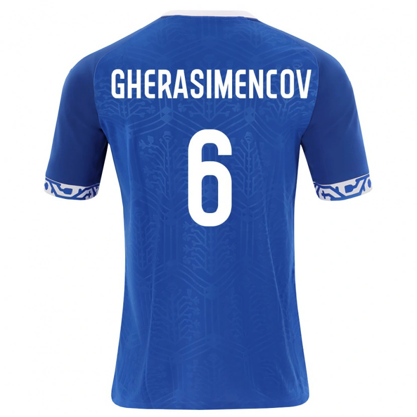 Danxen Dámské Moldavsko Mihail Gherasimencov #6 Královská Modrá Bílá Domů Hráčské Dresy 26-28 Dres