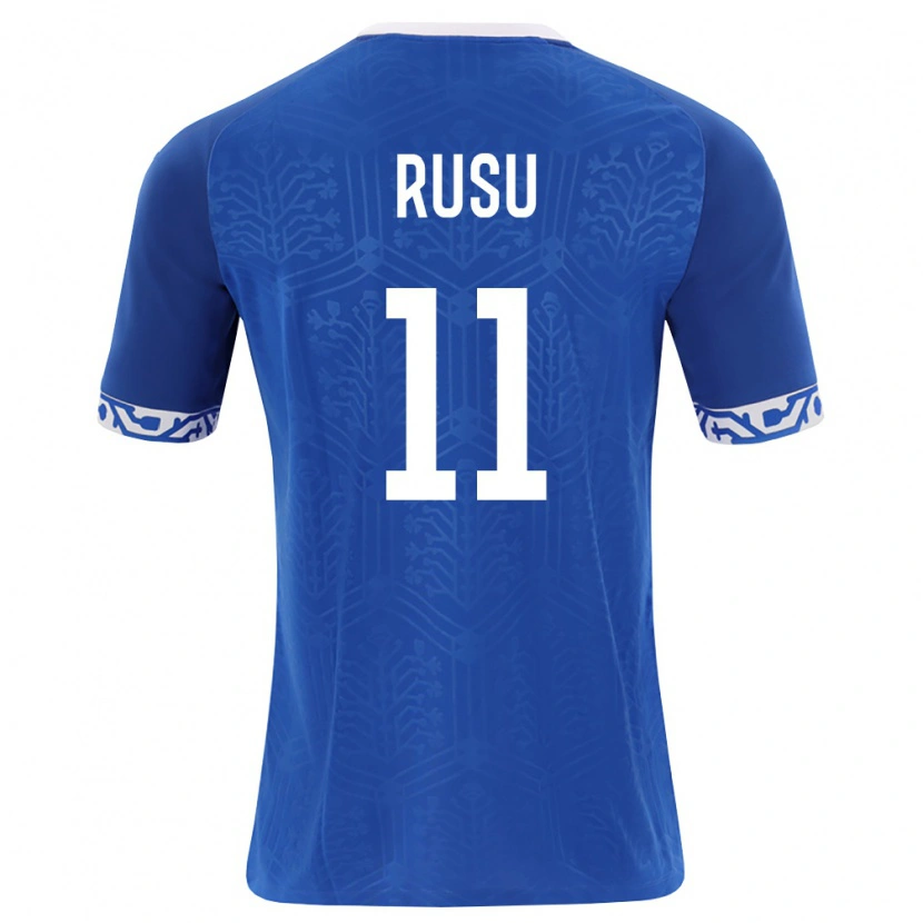 Danxen Dámské Moldavsko Timofei Rusu #11 Královská Modrá Bílá Domů Hráčské Dresy 26-28 Dres