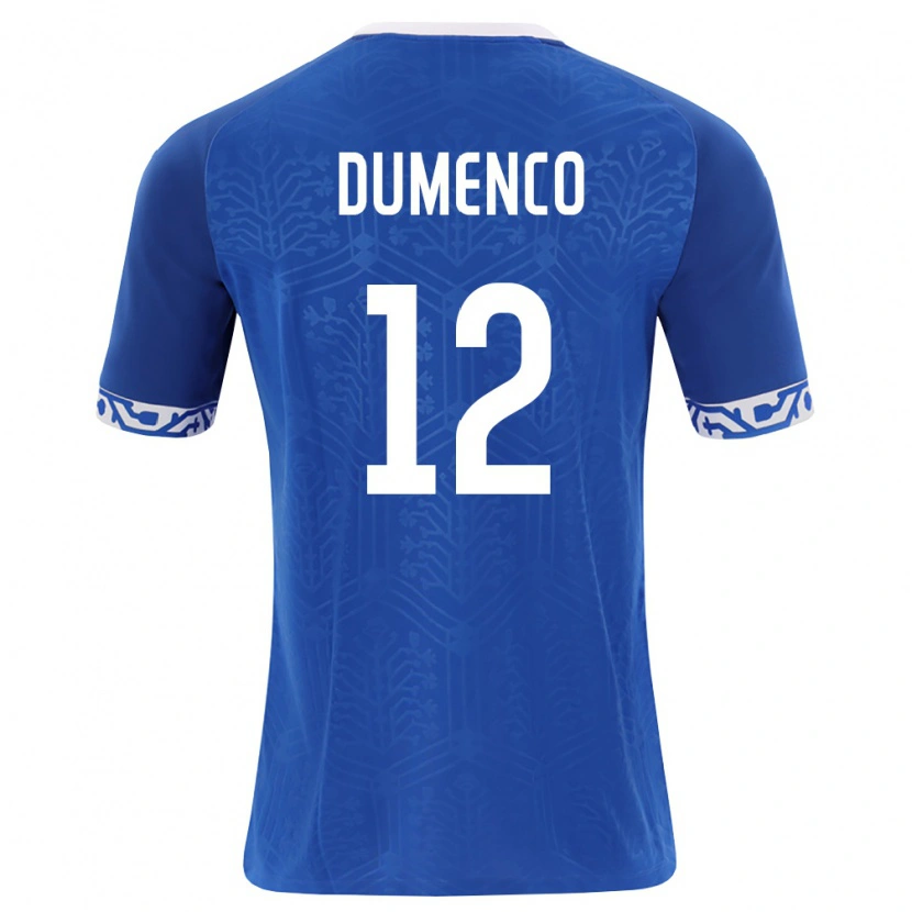 Danxen Dámské Moldavsko Roman Dumenco #12 Královská Modrá Bílá Domů Hráčské Dresy 26-28 Dres