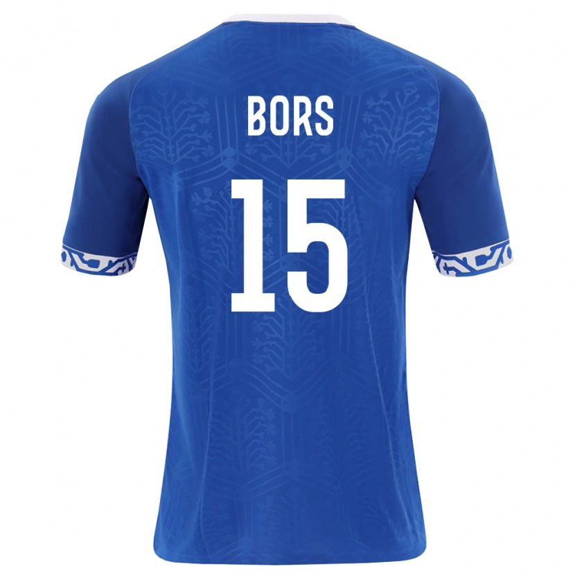 Danxen Dámské Moldavsko Ion Borș #15 Královská Modrá Bílá Domů Hráčské Dresy 26-28 Dres
