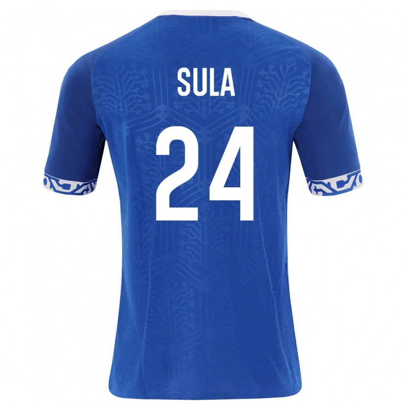 Danxen Dámské Moldavsko Paolo Sula #24 Královská Modrá Bílá Domů Hráčské Dresy 26-28 Dres