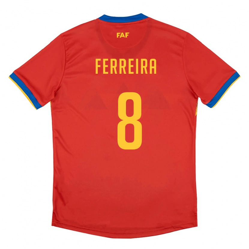 Danxen Dámské Andorra Hugo Ferreira #8 Červená Modrá Žlutá Domů Hráčské Dresy 26-28 Dres