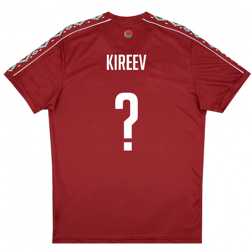 Danxen Dámské Bělorusko Maksim Kireev #0 Tmavě Červená Bílá Domů Hráčské Dresy 26-28 Dres