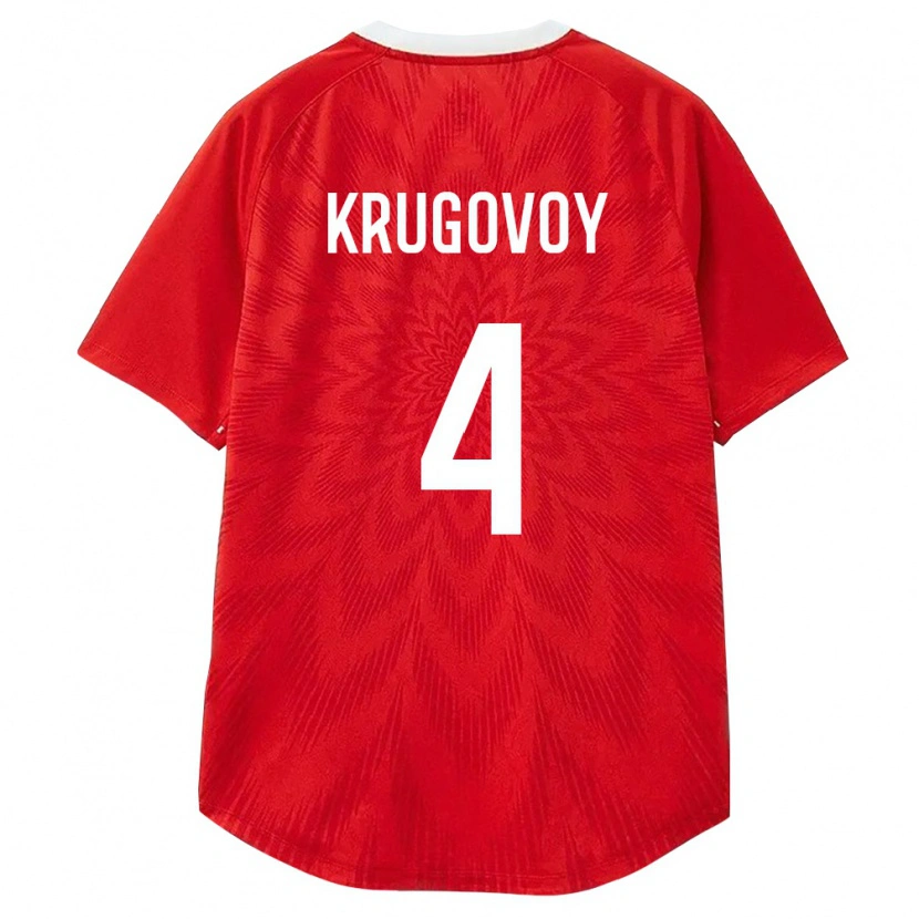 Danxen Dámské Rusko Danil Krugovoy #4 Červená Bílá Hnědá Domů Hráčské Dresy 26-28 Dres