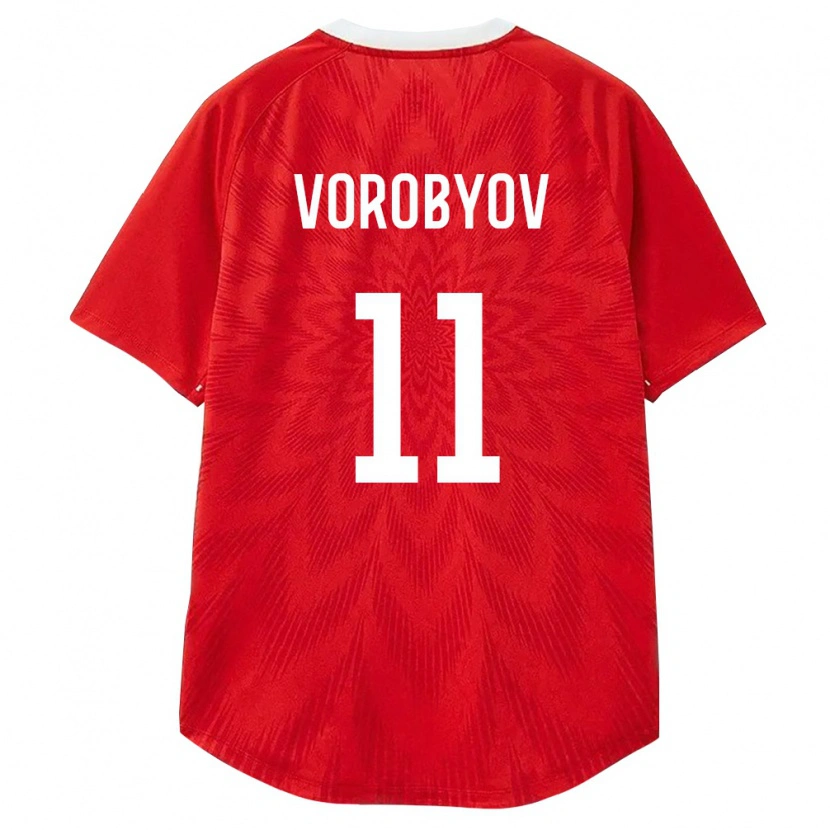 Danxen Dámské Rusko Dmitriy Vorobyov #11 Červená Bílá Hnědá Domů Hráčské Dresy 26-28 Dres