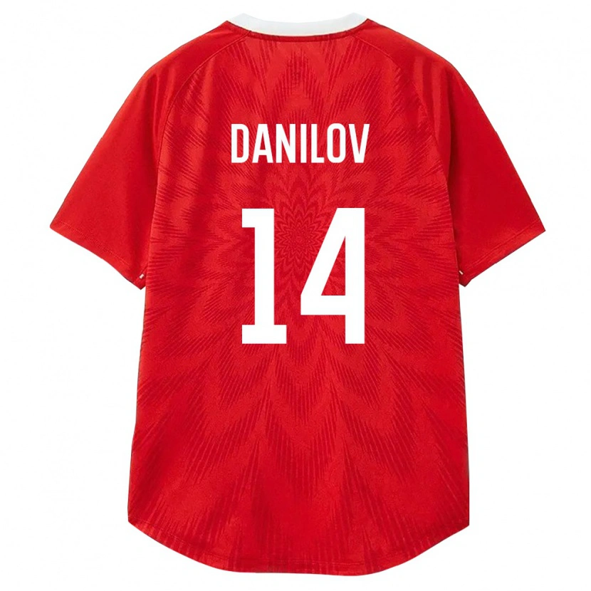 Danxen Dámské Rusko Kirill Danilov #14 Červená Bílá Hnědá Domů Hráčské Dresy 26-28 Dres
