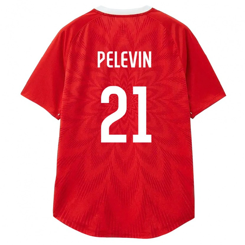 Danxen Dámské Rusko Pavel Pelevin #21 Červená Bílá Hnědá Domů Hráčské Dresy 26-28 Dres