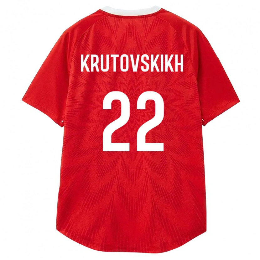 Danxen Dámské Rusko Artem Krutovskikh #22 Červená Bílá Hnědá Domů Hráčské Dresy 26-28 Dres