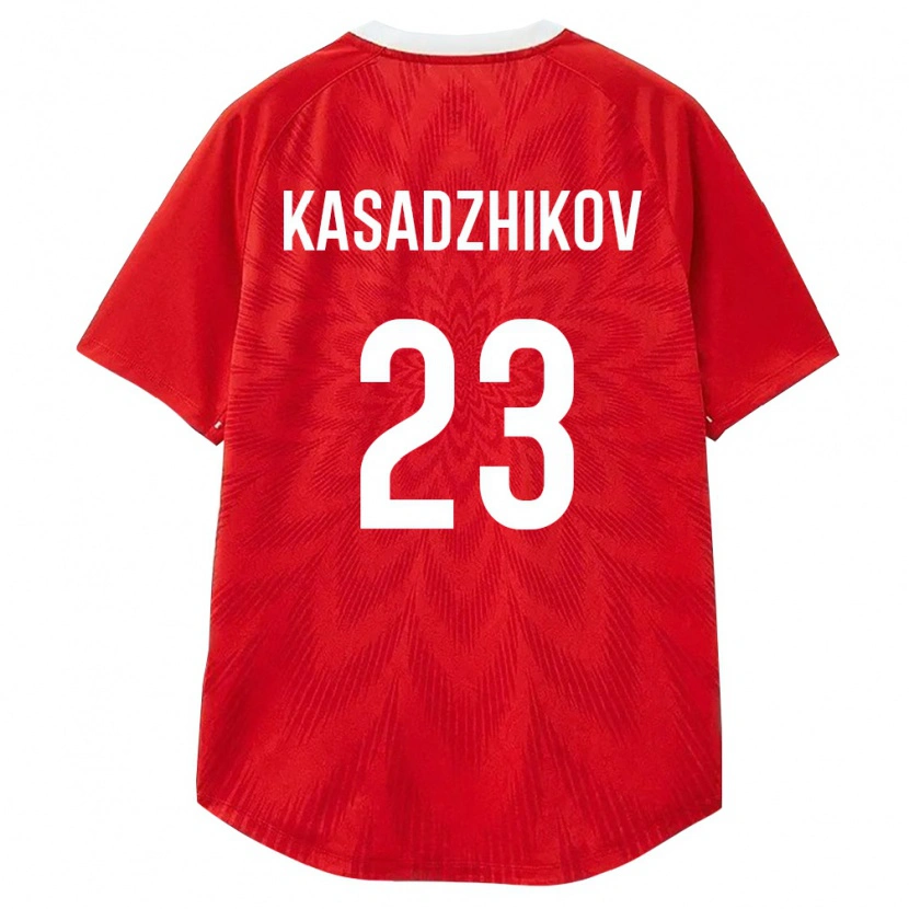 Danxen Dámské Rusko Andrey Kasadzhikov #23 Červená Bílá Hnědá Domů Hráčské Dresy 26-28 Dres