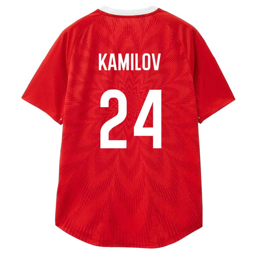 Danxen Dámské Rusko Khalil Kamilov #24 Červená Bílá Hnědá Domů Hráčské Dresy 26-28 Dres