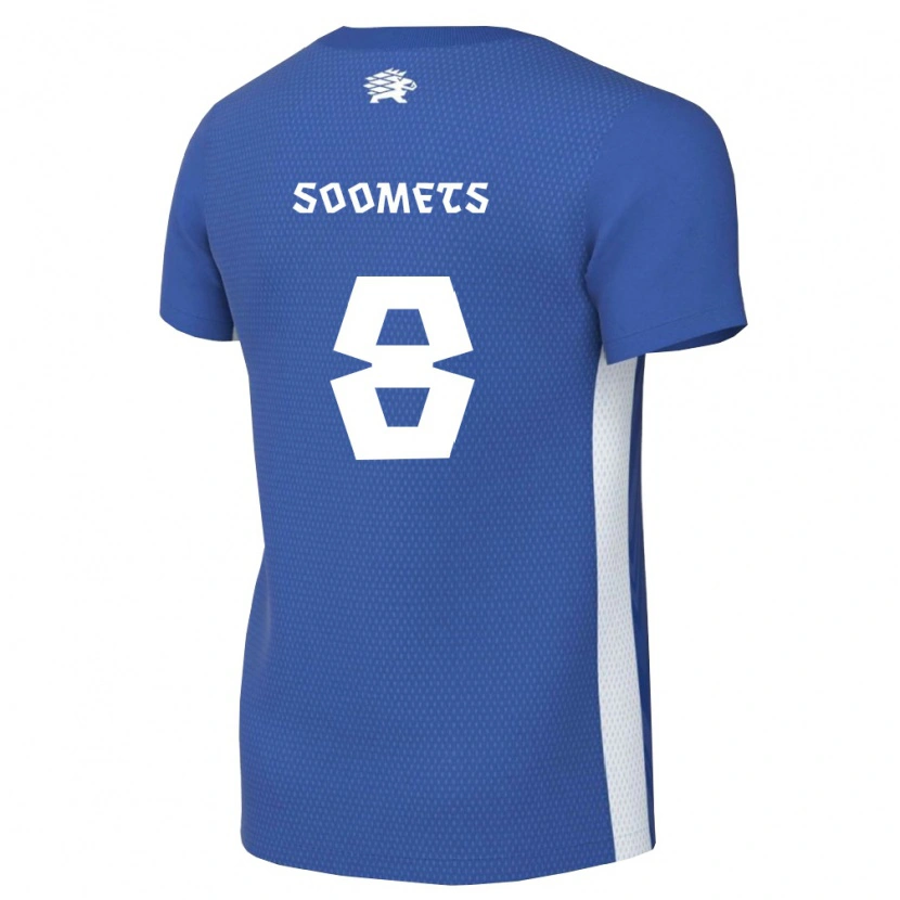 Danxen Dámské Estonsko Markus Soomets #8 Tmavě Modrá Bílá Domů Hráčské Dresy 26-28 Dres