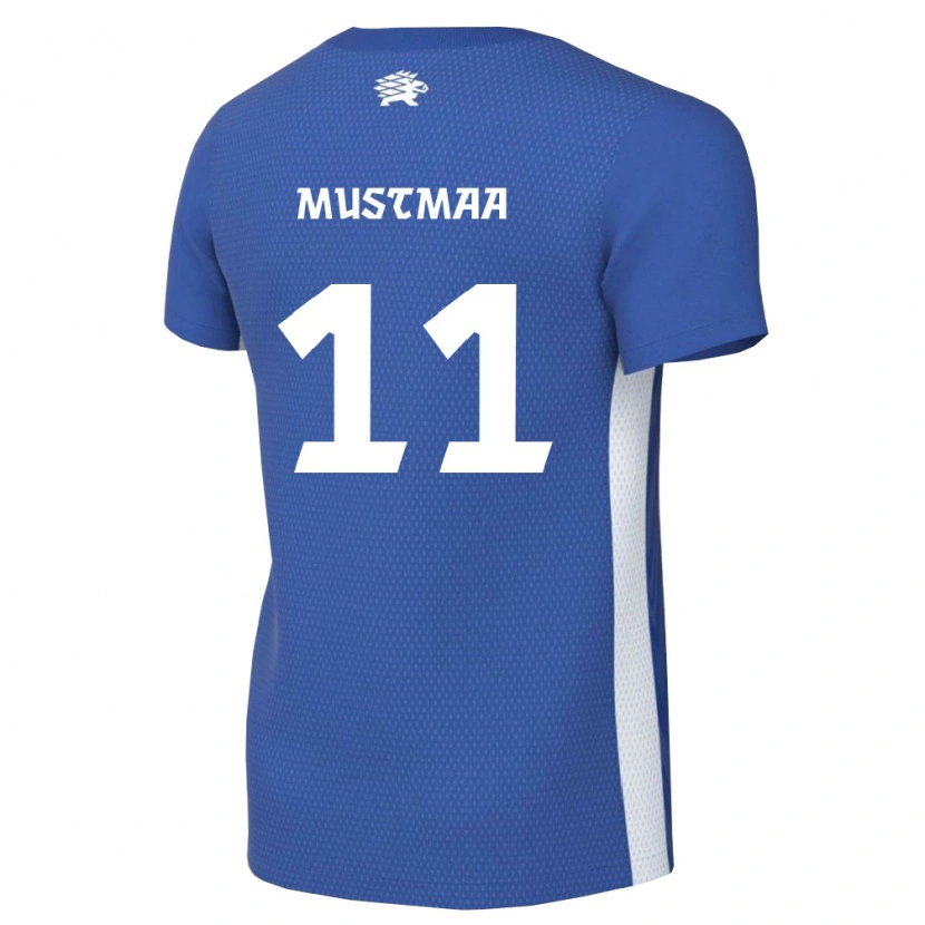 Danxen Dámské Estonsko Karel Mustmaa #11 Tmavě Modrá Bílá Domů Hráčské Dresy 26-28 Dres