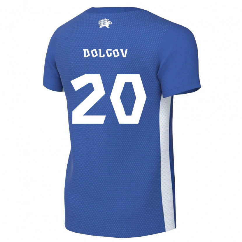 Danxen Dámské Estonsko Emil Dolgov #20 Tmavě Modrá Bílá Domů Hráčské Dresy 26-28 Dres