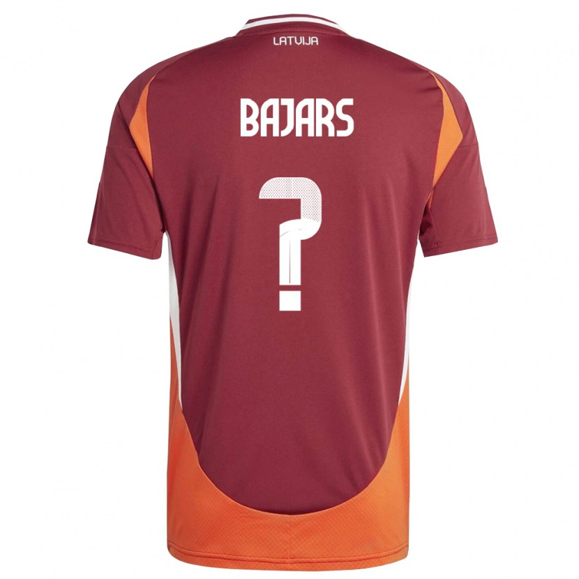 Danxen Dámské Lotyšsko Marko Bajars #0 Tmavě Červená Bílá Oranžová Domů Hráčské Dresy 26-28 Dres