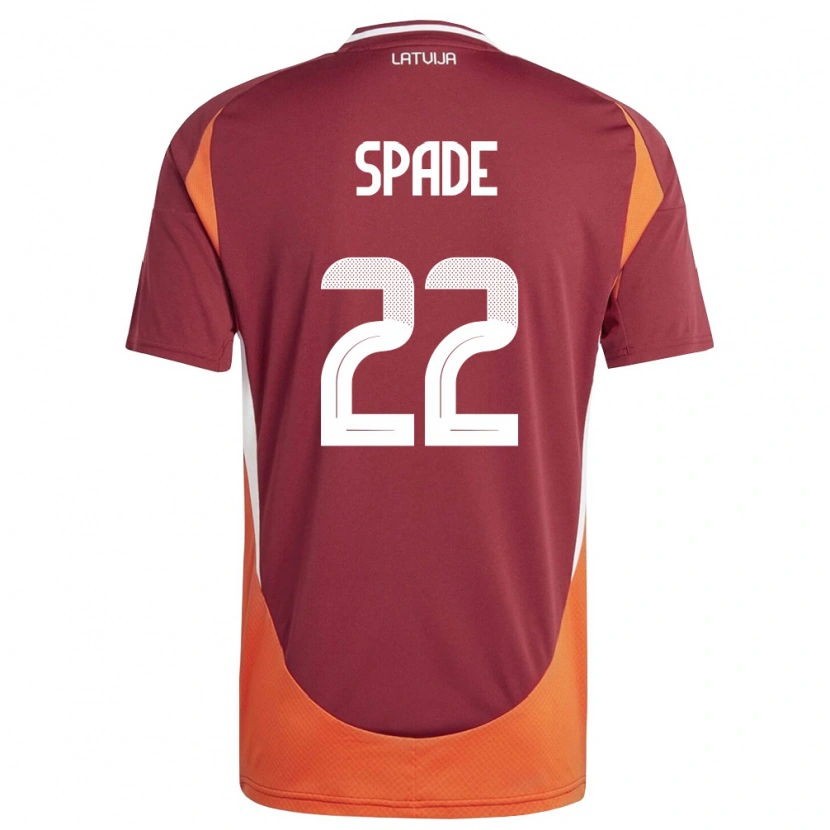 Danxen Dámské Lotyšsko Markuss Spade #22 Tmavě Červená Bílá Oranžová Domů Hráčské Dresy 26-28 Dres