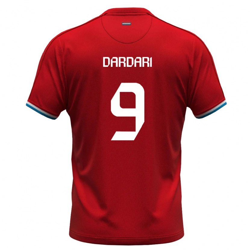 Danxen Dámské Lucembursko Aiman Dardari #9 Červená Bílá Modrá Domů Hráčské Dresy 26-28 Dres