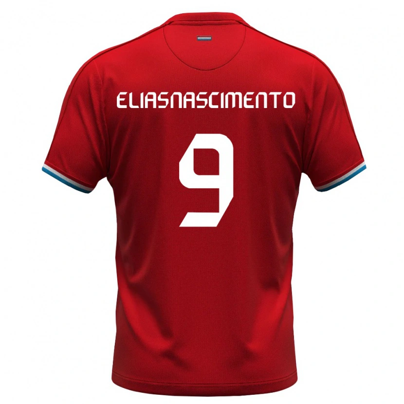 Danxen Dámské Lucembursko Kilian Elias Nascimento #9 Červená Bílá Modrá Domů Hráčské Dresy 26-28 Dres