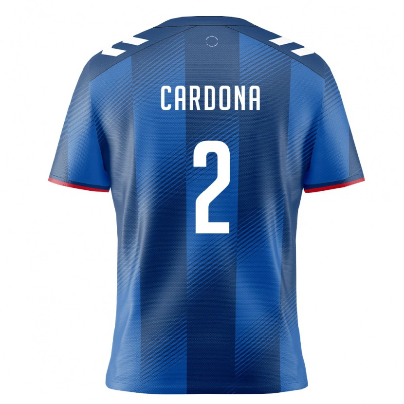 Danxen Dámské Portoriko Nicolás Cardona #2 Královská Modrá Červená Bílá Domů Hráčské Dresy 26-28 Dres