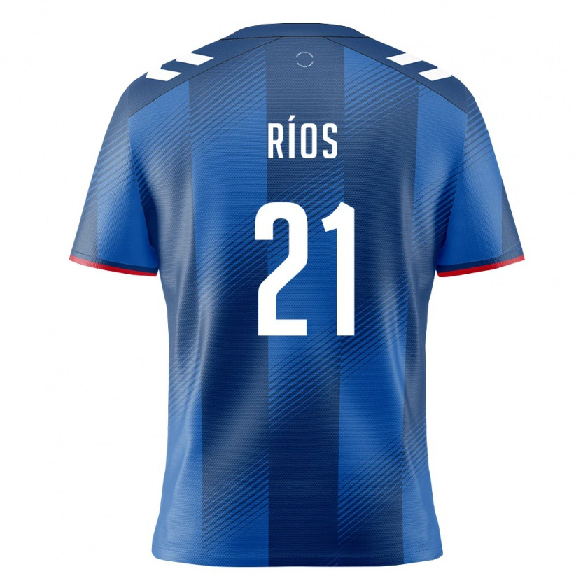 Danxen Dámské Portoriko Darren Ríos #21 Královská Modrá Červená Bílá Domů Hráčské Dresy 26-28 Dres