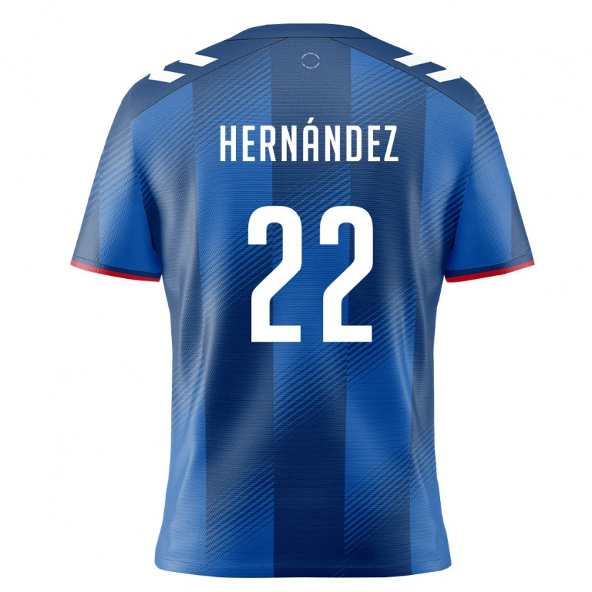 Danxen Dámské Portoriko Noeh Hernández #22 Královská Modrá Červená Bílá Domů Hráčské Dresy 26-28 Dres