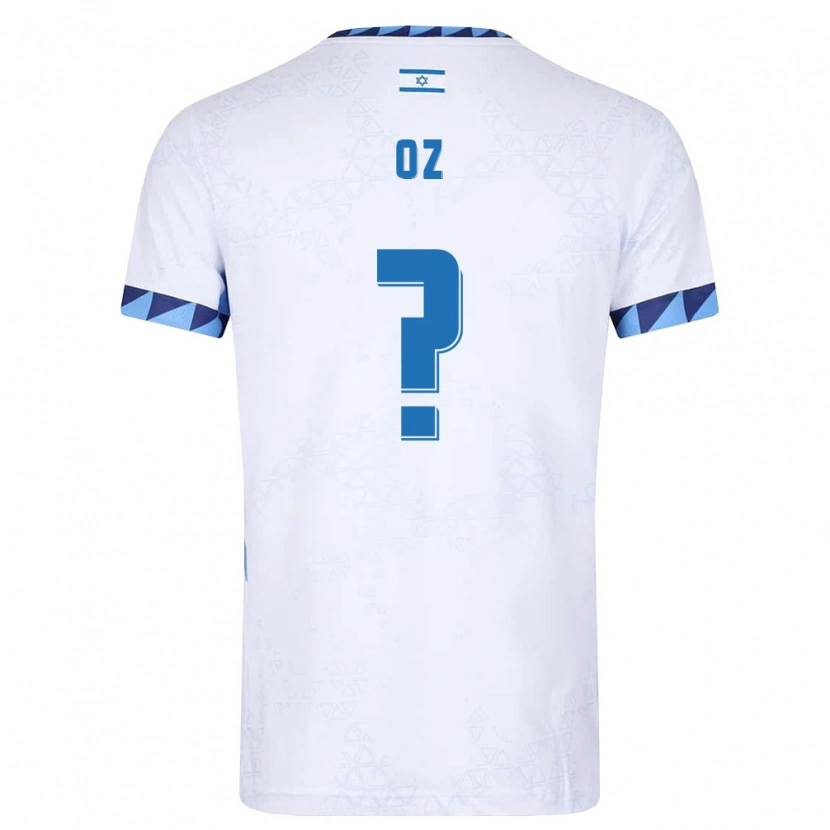 Danxen Dámské Izrael Yehonatan Oz #0 Bílá Světle Modrá Domů Hráčské Dresy 26-28 Dres