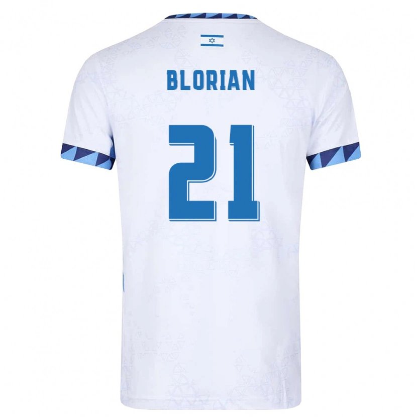 Danxen Dámské Izrael Or Blorian #21 Bílá Světle Modrá Domů Hráčské Dresy 26-28 Dres