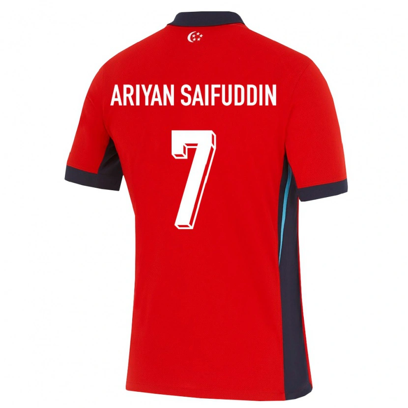 Danxen Dámské Singapur Aqif Ariyan Saifuddin #7 Červená Bílá Černá Domů Hráčské Dresy 26-28 Dres
