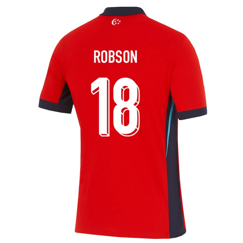 Danxen Dámské Singapur Ajay Robson #18 Červená Bílá Černá Domů Hráčské Dresy 26-28 Dres