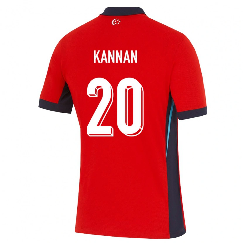 Danxen Dámské Singapur Taressh Kannan #20 Červená Bílá Černá Domů Hráčské Dresy 26-28 Dres