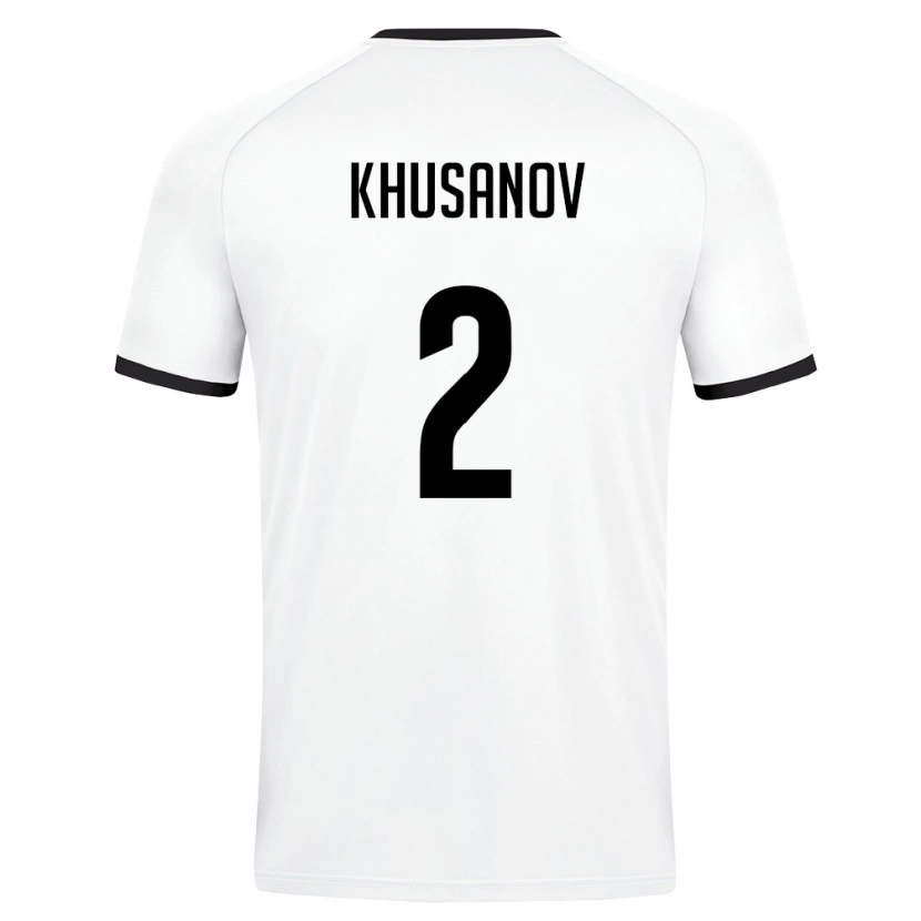 Danxen Dámské Uzbekistán Abdukodir Khusanov #2 Bílá Tmavě Zelená Daleko Hráčské Dresy 26-28 Dres