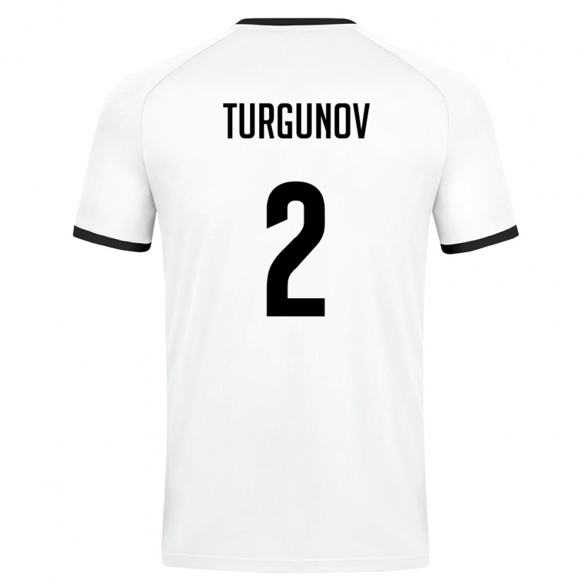 Danxen Dámské Uzbekistán Kakhramon Turgunov #2 Bílá Tmavě Zelená Daleko Hráčské Dresy 26-28 Dres