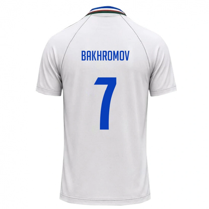 Danxen Dámské Uzbekistán Sardorbek Bakhromov #7 Bílá Tmavě Zelená Daleko Hráčské Dresy 26-28 Dres
