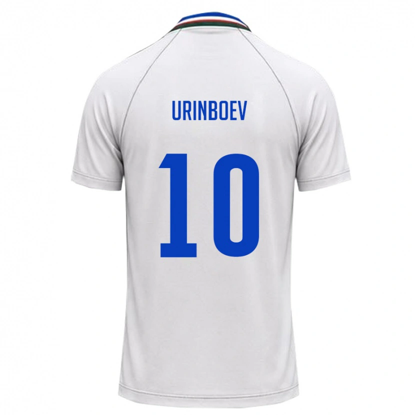 Danxen Dámské Uzbekistán Mukhammadali Urinboev #10 Bílá Tmavě Zelená Daleko Hráčské Dresy 26-28 Dres