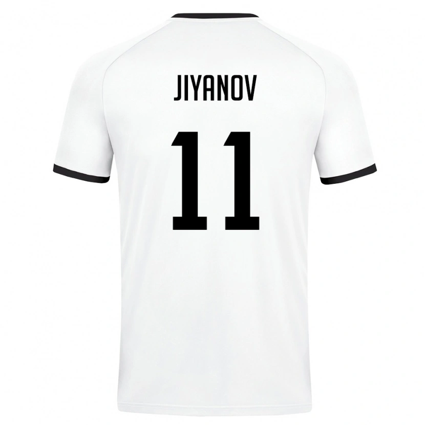 Danxen Dámské Uzbekistán Ruslanbek Jiyanov #11 Bílá Tmavě Zelená Daleko Hráčské Dresy 26-28 Dres