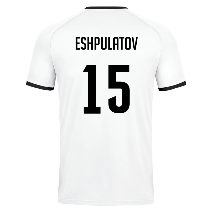Danxen Dámské Uzbekistán Mironshokh Eshpulatov #15 Bílá Tmavě Zelená Daleko Hráčské Dresy 26-28 Dres