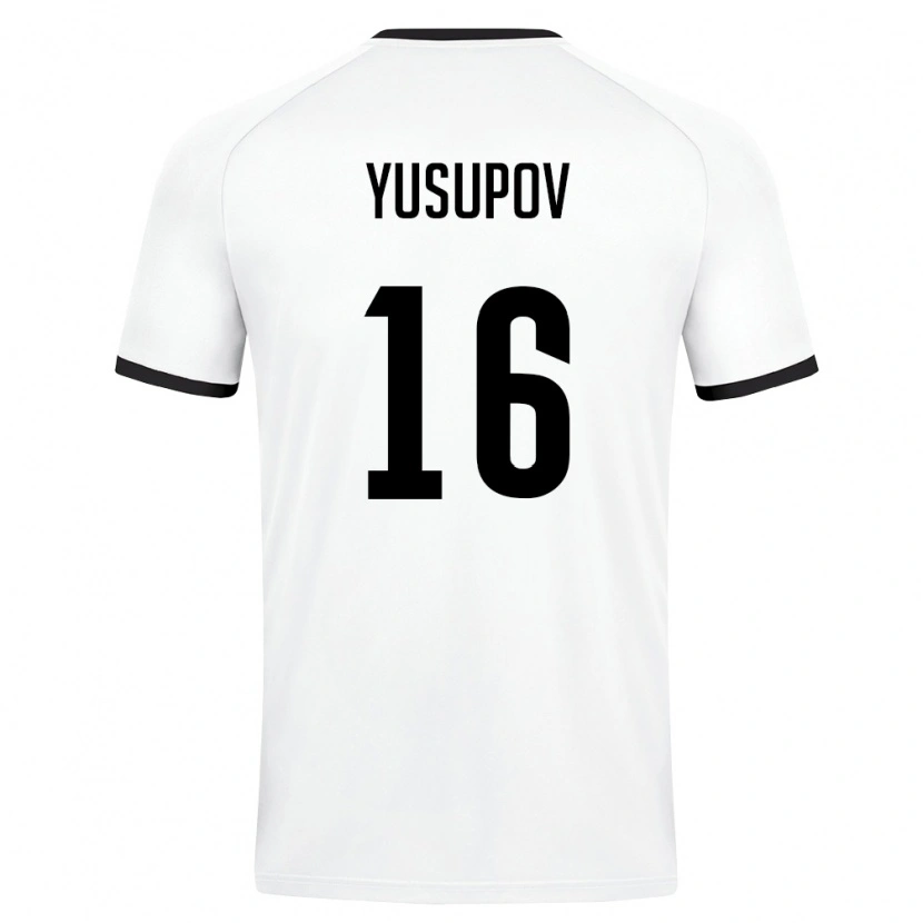 Danxen Dámské Uzbekistán Utkir Yusupov #16 Bílá Tmavě Zelená Daleko Hráčské Dresy 26-28 Dres