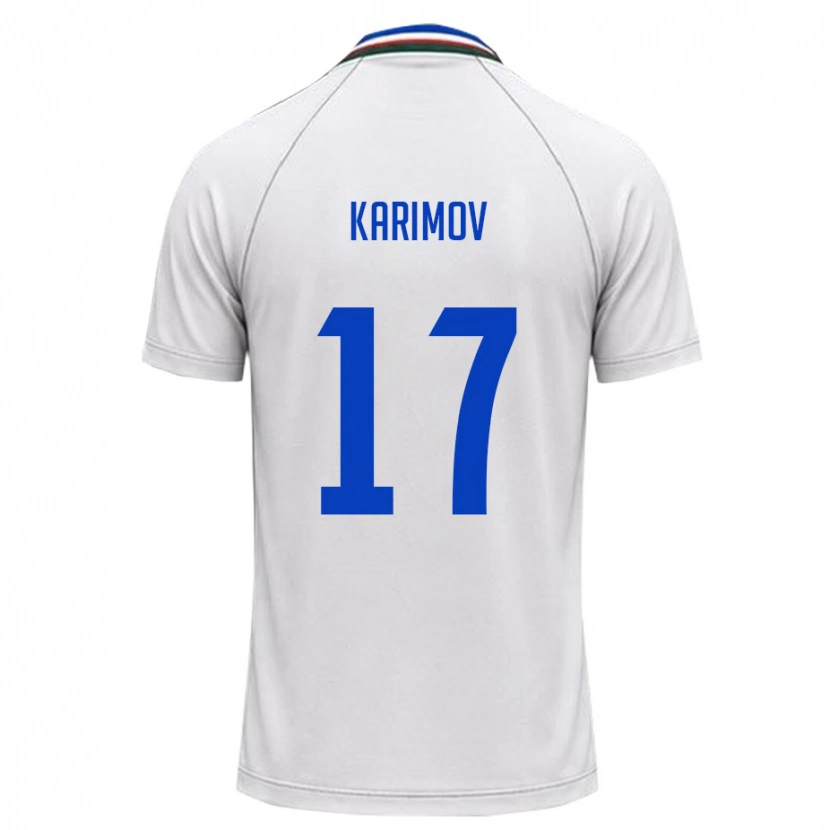 Danxen Dámské Uzbekistán Ollobergan Karimov #17 Bílá Tmavě Zelená Daleko Hráčské Dresy 26-28 Dres