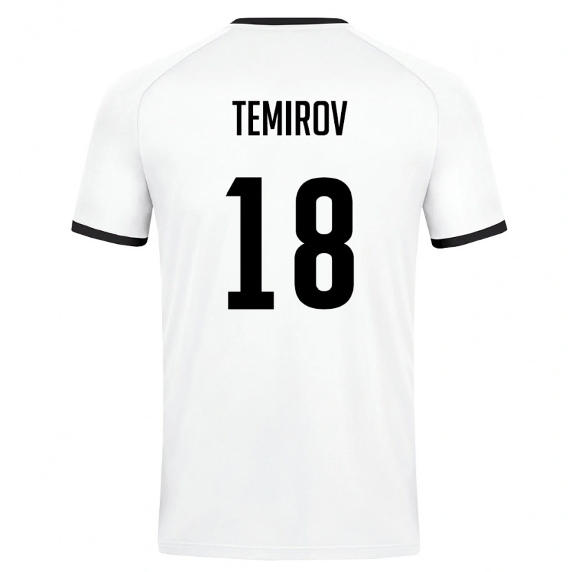 Danxen Dámské Uzbekistán Sherzod Temirov #18 Bílá Tmavě Zelená Daleko Hráčské Dresy 26-28 Dres