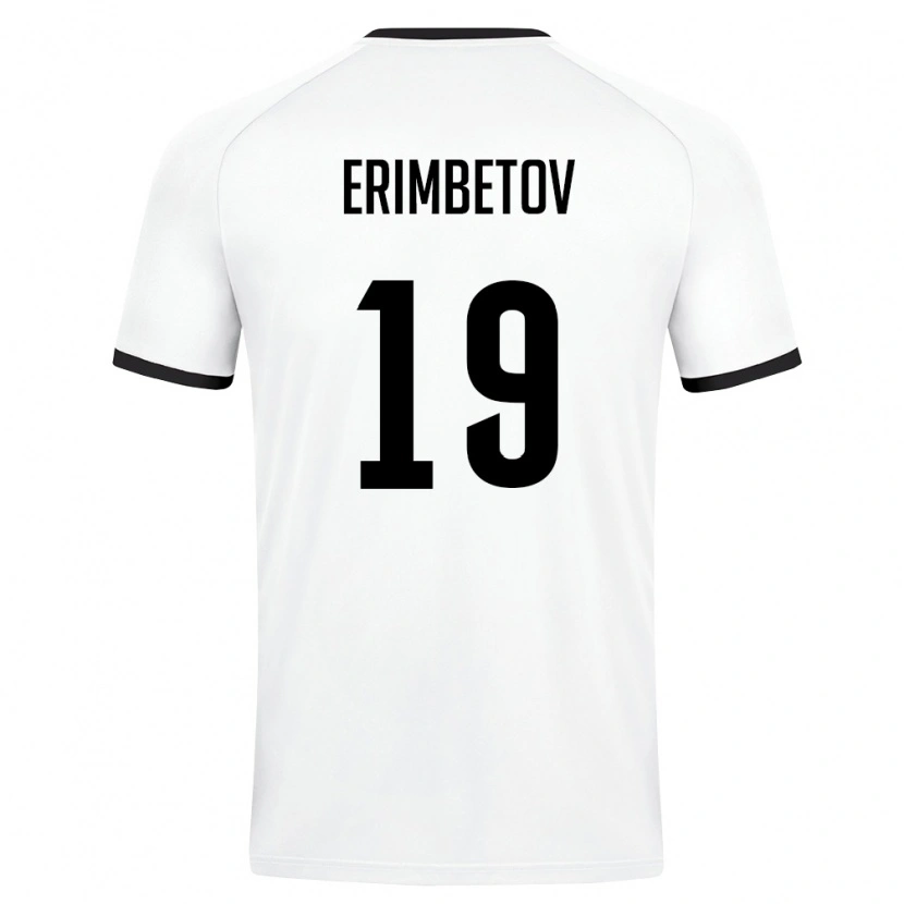 Danxen Dámské Uzbekistán Azizbek Erimbetov #19 Bílá Tmavě Zelená Daleko Hráčské Dresy 26-28 Dres