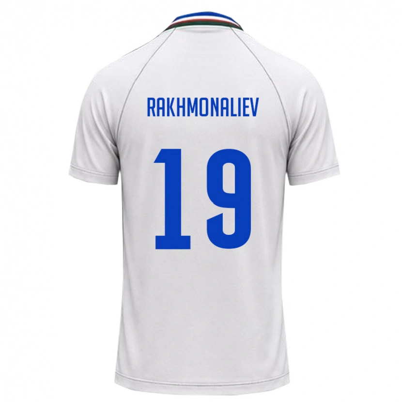 Danxen Dámské Uzbekistán Umarali Rakhmonaliev #19 Bílá Tmavě Zelená Daleko Hráčské Dresy 26-28 Dres