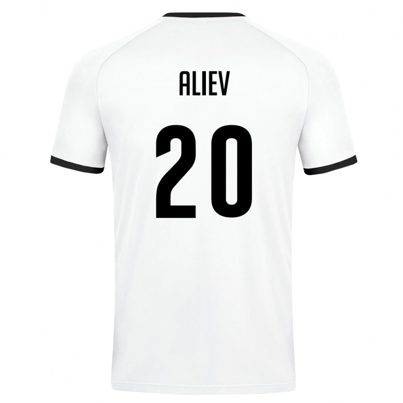 Danxen Dámské Uzbekistán Rustam Aliev #20 Bílá Tmavě Zelená Daleko Hráčské Dresy 26-28 Dres
